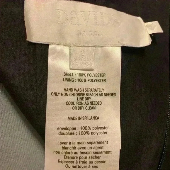 David's Bridal Black Bridesmaid’s Dress Size 2 One Shoulder. - Picture 5 of 10